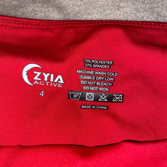 2/$60 Zyia Snakeskin Red Leggings Tights - Picture 3 of 7